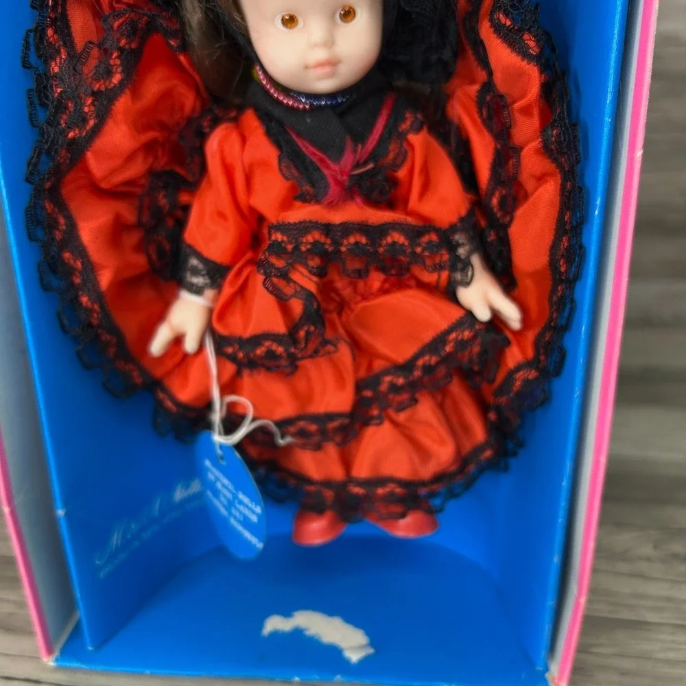 Vintage Shillman Doll Hong Kong 1973 Spanish Senorita Red Dress
